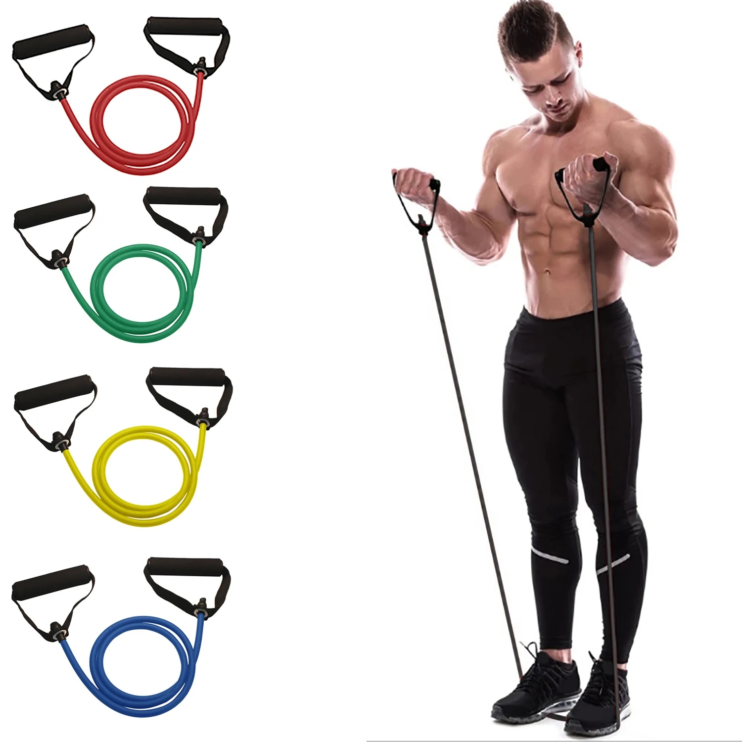 Crossfit Accessories - Saplı Direnç Bantları, Egzersiz Bantları, Erkekler