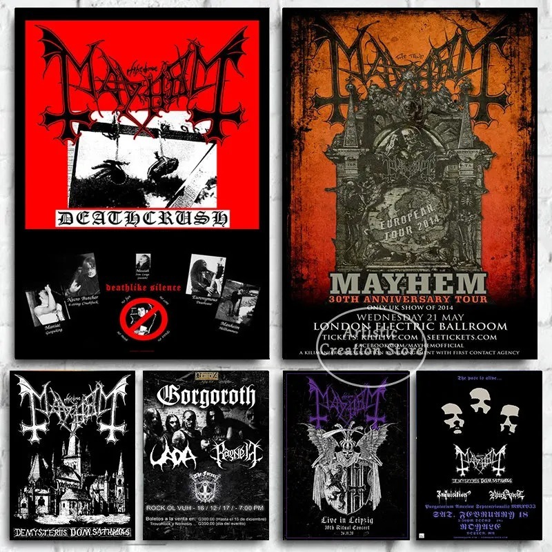 Crossfit Mayhem - Mayhem Posterler İskandinav Metal Müzik Grubu